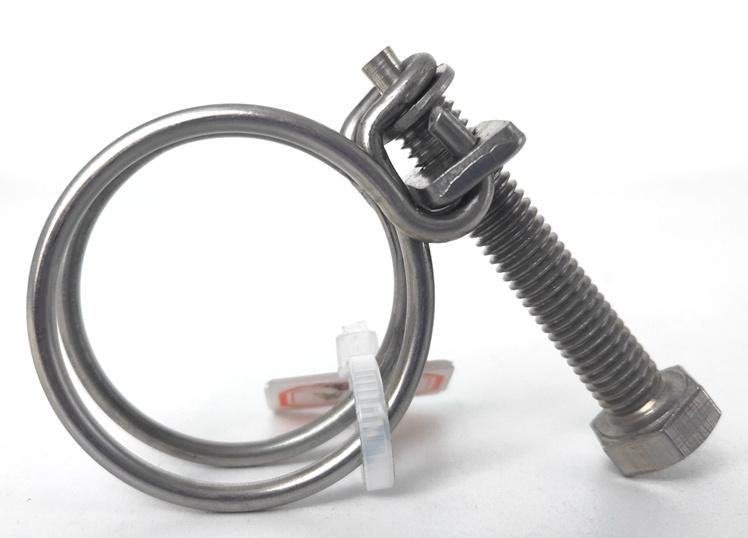 Galvanized Steel/ Nickel-Plated Double Wire Hose Clamps