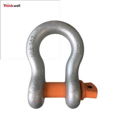 Us Type Forged Galvanized Square Head Pin Chain Shackle
