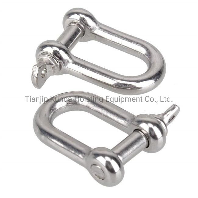 China Factory Supplier Carbon Steel Bow Shape Anchor Shackle with Screw Pin