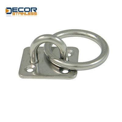Stainless Steel Square Pad Plate with Ring