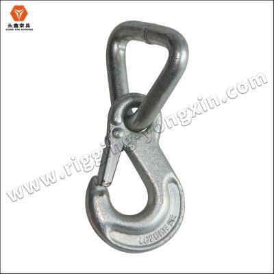 Hardware Rigging Alloy Steel Forged Hook with Wleded Triangle Ring for Cargo Lifting
