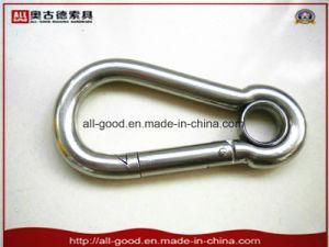 Carbon Steel Spring Hook with Eyelet DIN5299e