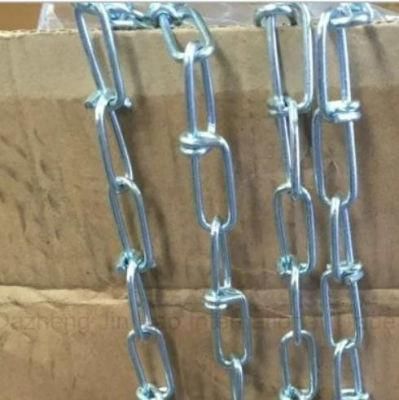 Zinc Plated DIN5686 Knotted Link Chain Double Loop Dog Chain Animal Chain