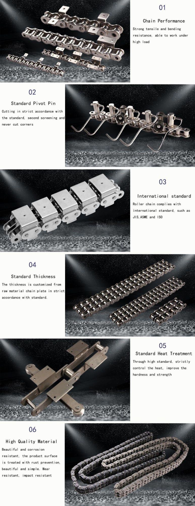 High Corrosion Resistant Steel Drive Chain Industrial Transmission Roller Chain Combine Chains