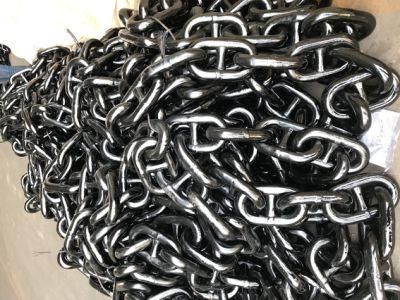 17.5mm-130mm U1/U2/U3 Black Painted Stud/Studless Link Marine Ship Welded Mooring Anchor Chain with Lr ABS BV CCS Certificate for Sea Work