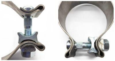 Stainless Steel O Type Clamp with Flange for Exhaust System