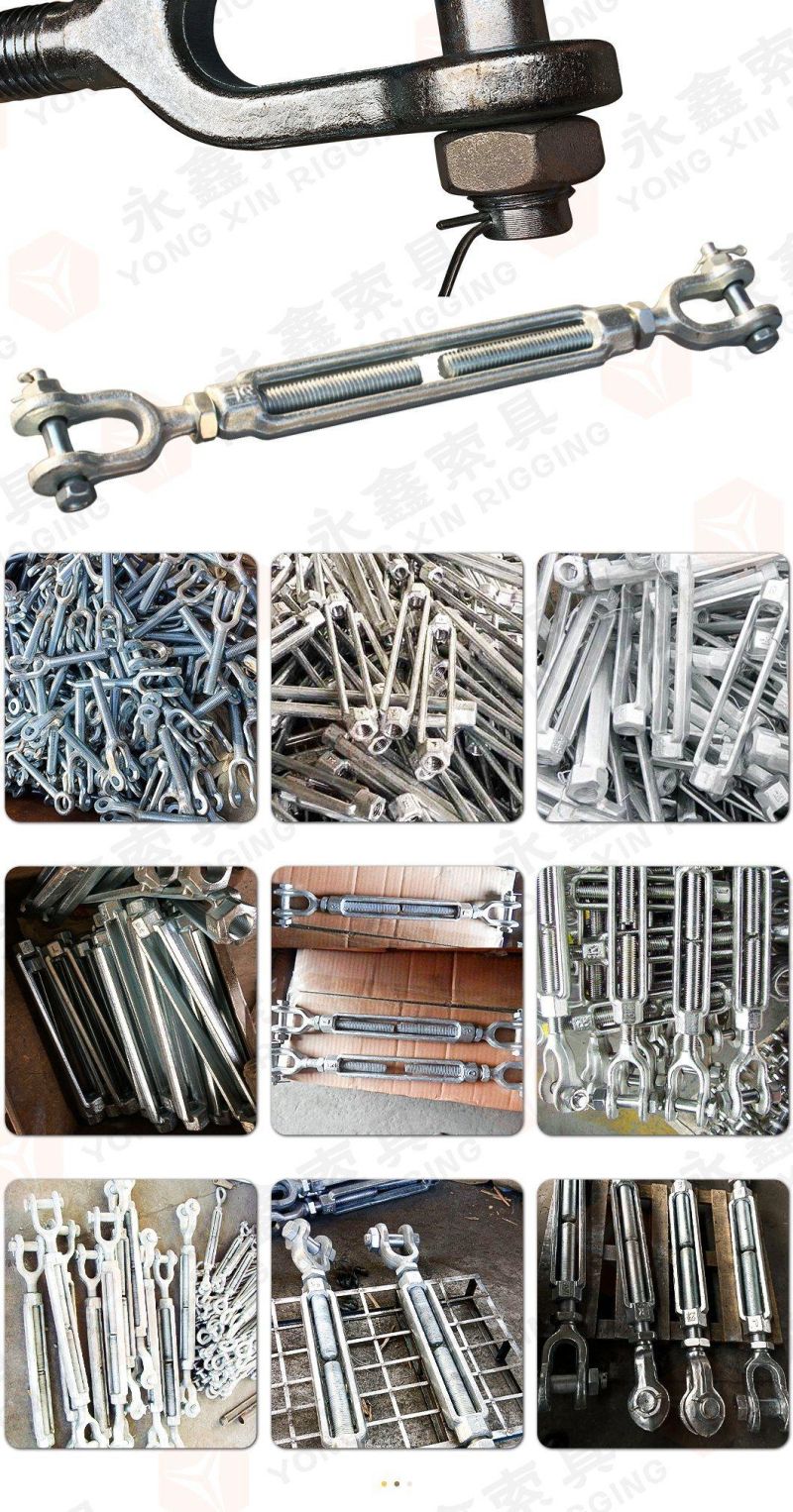 Open-Body Stainless Steel Jaw and Jaw Turnbuckles M6 Wire Rope Tension Tensioner Uu Type