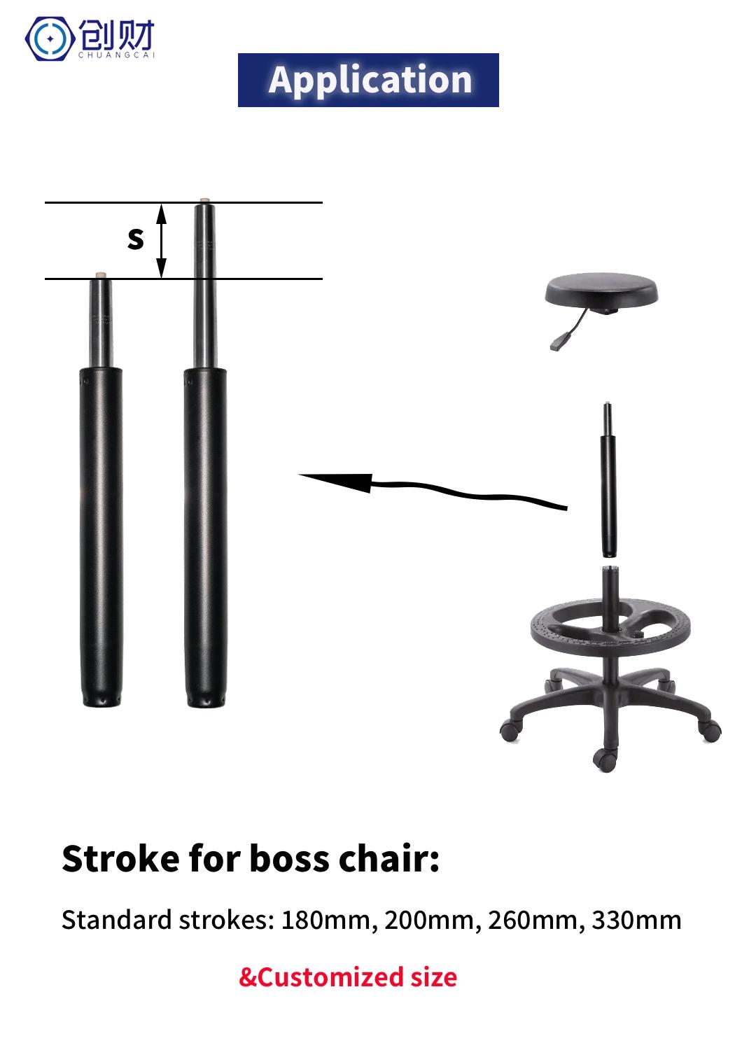 Standard Black Chromed Gas Lift Spring Office Chair Gaslift