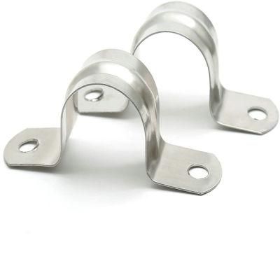 30PCS Two Hole Strap U Bracket Tube Strap Tension Clips M25 304 Stainless Steel Rigid Pipe Strap Fit for 1 Inch Pipes