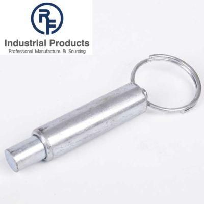 RF Round Body Zinc Coated Weld on Spring Latch with Key Ring