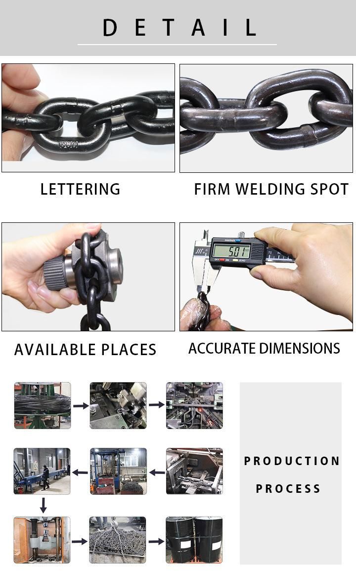 G70 Alloy Steel Transport Binder Link Chain with Clevis Hooks