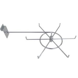 Metal Spinning Jewelry Display Rails Hanging Rack Slatwall Hooks