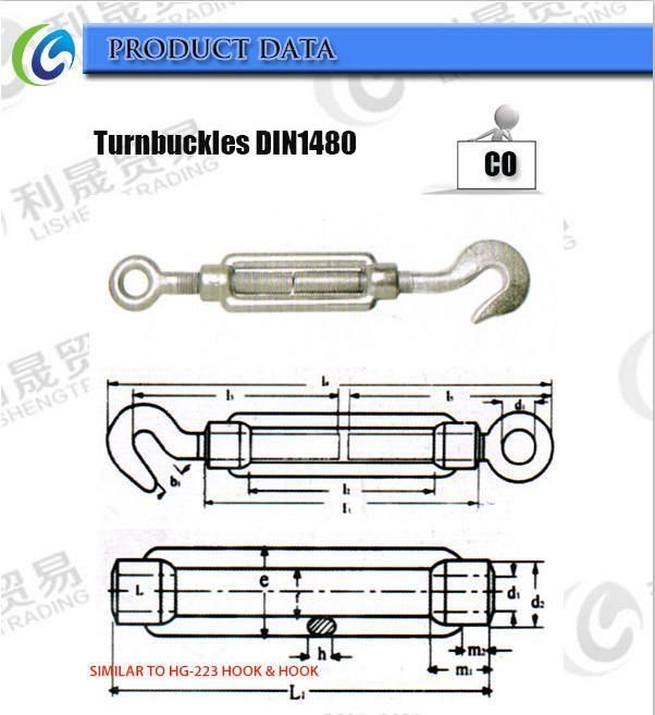 DIN1480 Wire Rope Turnbuckle for Connecting