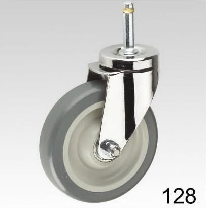 Grey TPR Wheel Swivel Plug Top Caster