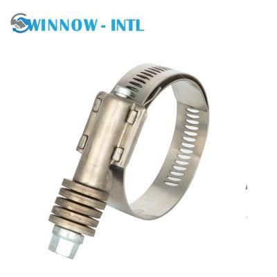 304 Stainless Steel American Heavy Duty Worm Gear Constant Tension Clamp