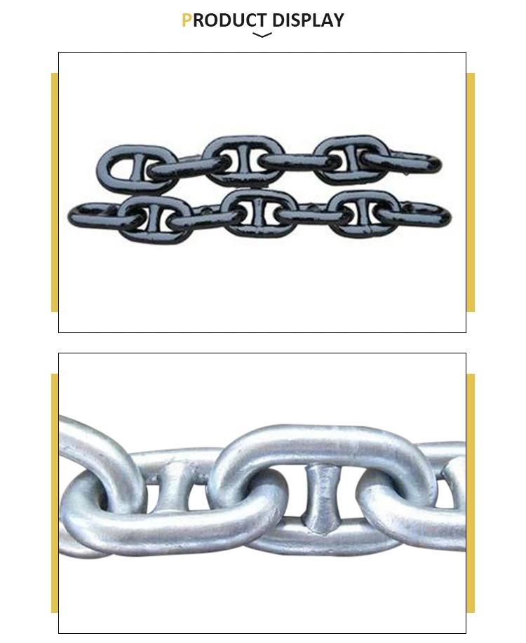 Grade U2 U3 Stud Link Anchor Chains Alloy Steel Self Colored