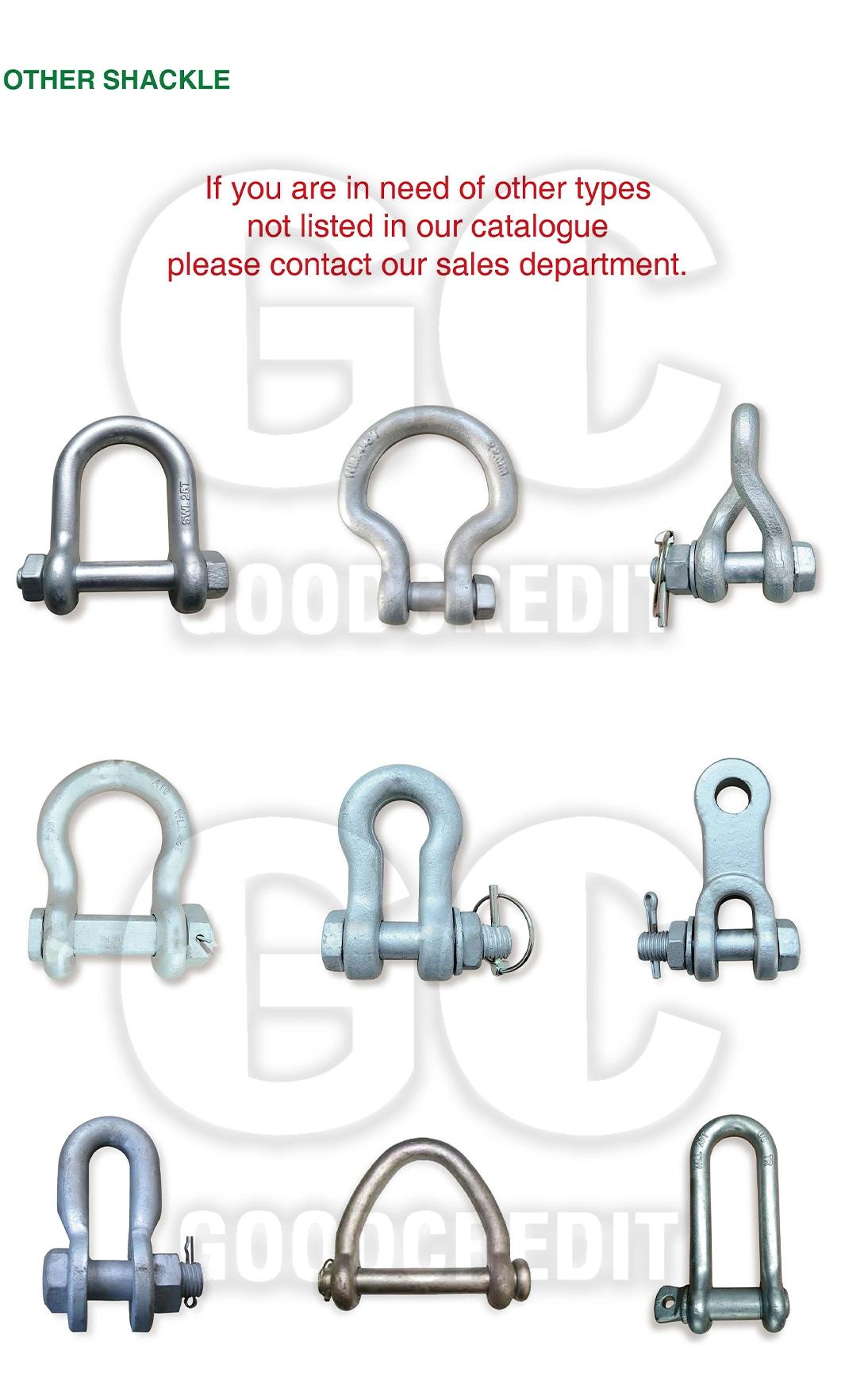 Galvanized 3/4" 4.75t G209 Anchor Shackle D Ring Bow Shackle