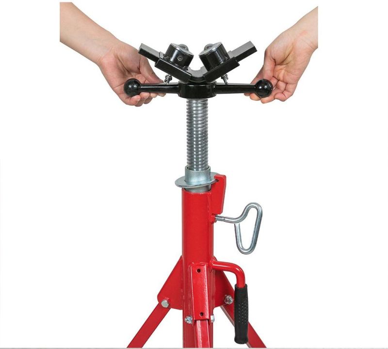 Folding Pipe Clamps V-Head Pipe Stand Pipe Support with Single Ball Transfer