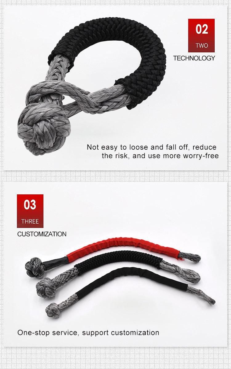 UHMWPE Winch Soft Shackle off Road Recovery Rope
