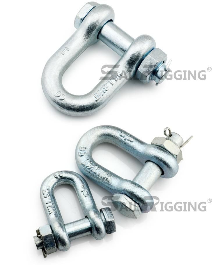 G-2150 Us Bolt Type Chain Shackle, Dee Shackles with Safety Bolt Pin