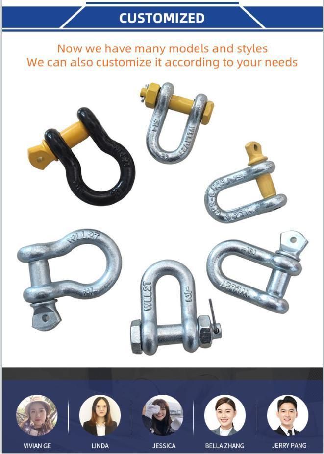 Us Type G2130 G209 G2150 G210 Galvanized Lifting Shackle