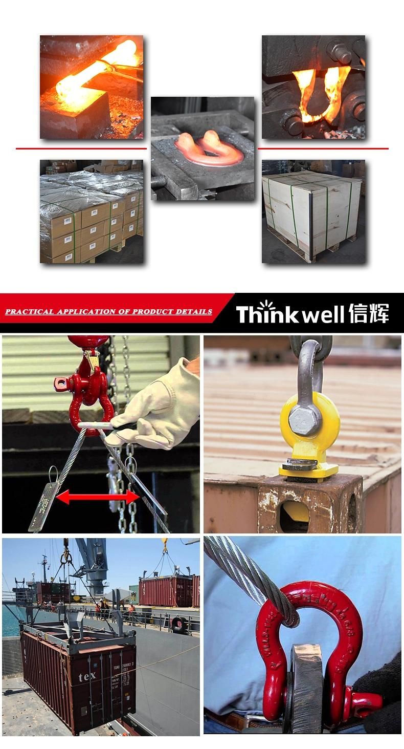 G2130 Bolt Type Stainless Steel Anchor Shackle with Pin