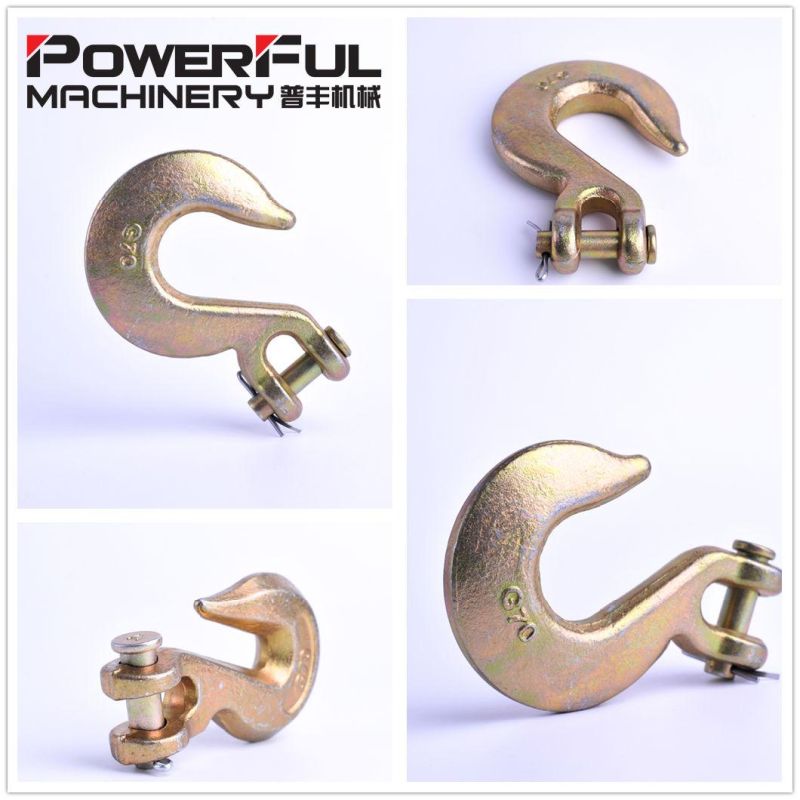 Drop Forged Us Type Alloy Steel Lifting Safety Clevis Slip Hook H331/A331 with Latch