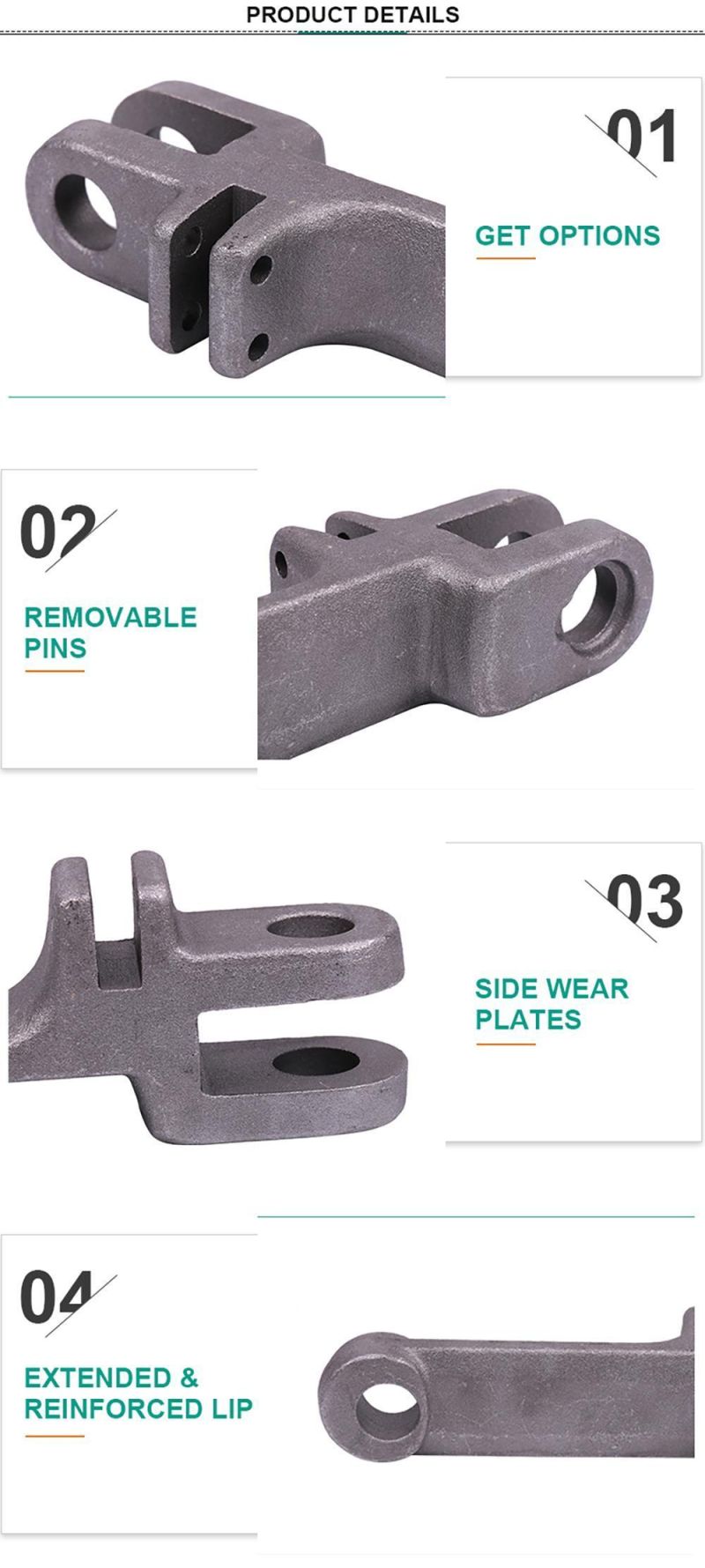 Transmission Roller Chain Forged Chain Link for Scraper Conveyors
