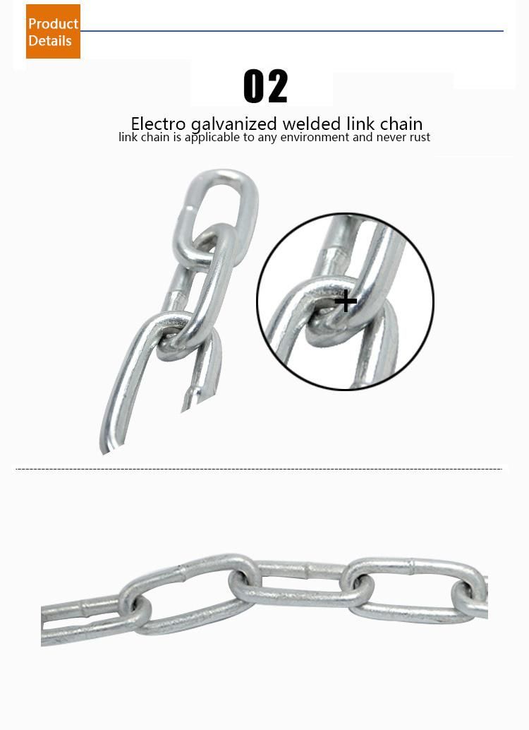 Galvanized G30 DIN5685c Long Link Chain