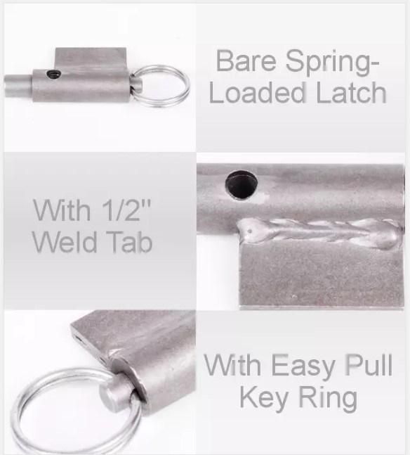 Trailer Door Latches Spring Loaded Gate Latch Shoot Bolt Lock