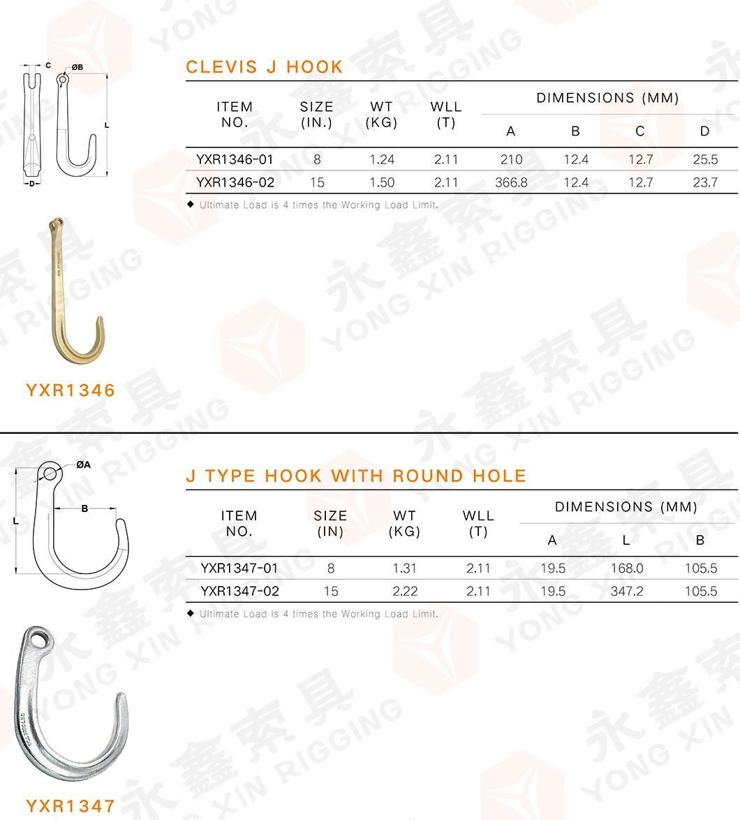 Wholesale Zinc Plating Yellow 45#Mn Towing Chain Cluster Hook