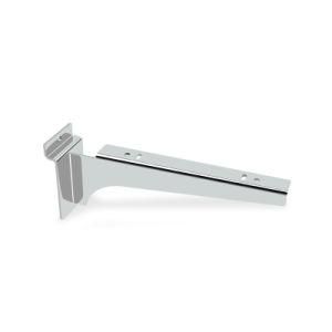 Metal Chrome Color Shelf Slatwall Hook Glass Bracket