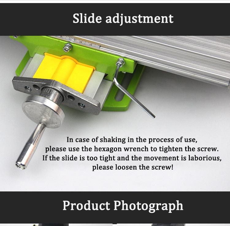 Cross Milling Machine Worktable Small Aluminum Alloy Drill Milling Machine with Bench Drill Electric Drill Bracket Use