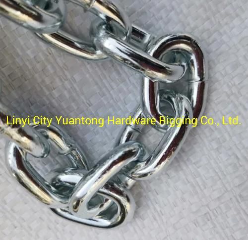 Hot Sale 6mm Welded Galvanized DIN766 Short Link Chain Made in China