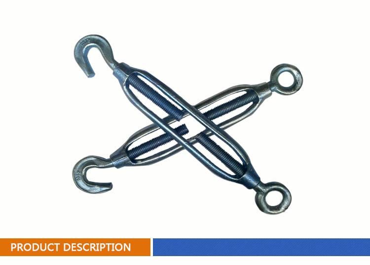 Zinc Plated JIS Frame Type Steel Turnbuckle with Hook & Eye, Hook & Hook, Eye & Eye