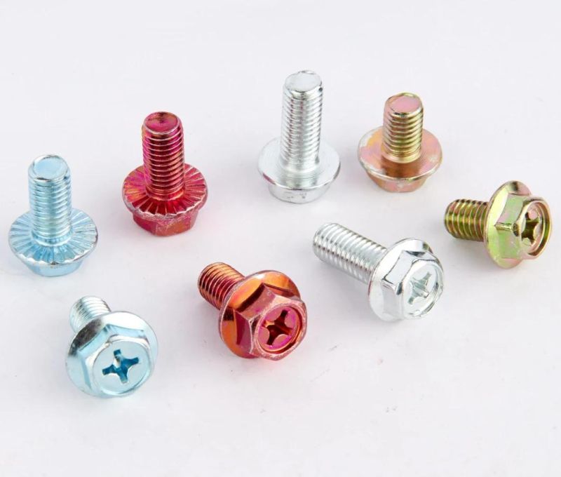 Hexagon Flange Bolt, No-Standard Bolts, GB5787 DIN6921 Stainless Steel 304, Drilling Bolts, Valve Bolts