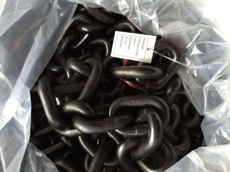 Black Painted DIN 818-2 Grade 80 Short Link Lifting Chain