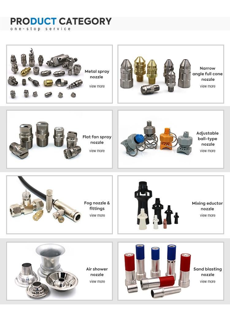 High Quatity Uniform Stainless Steel Standard Full Cone Spray Nozzle