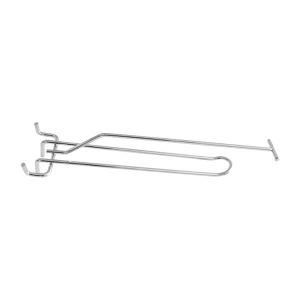 Metal Double Lines Pegboard Hook with Price Holder