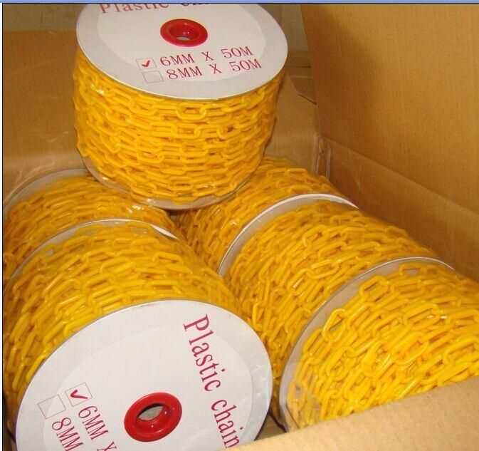 8mm Yellow and Black Safety Plastic Chain