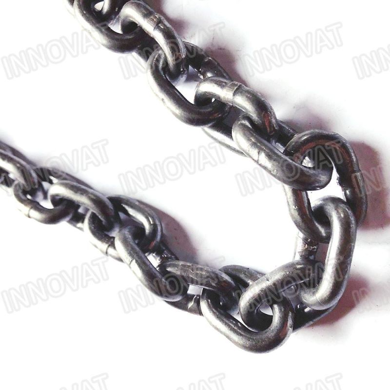 Galvanized Welded DIN5685A Short Steel Link Chain No Burr Round Link Chain