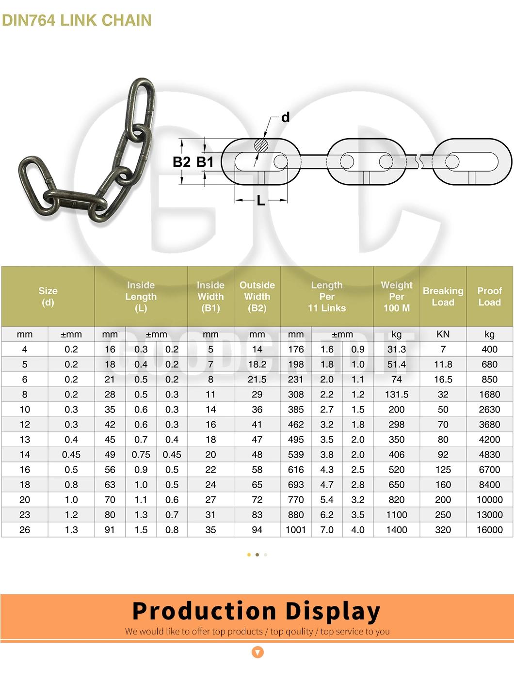 DIN 763 DIN 766 Welded Link Chain