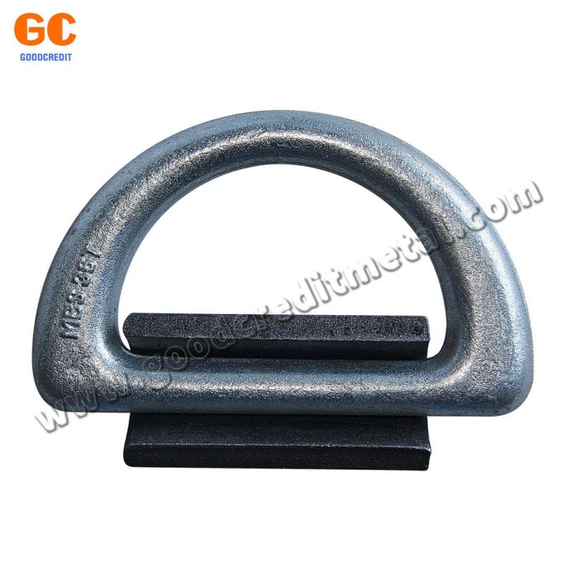 Factory Black Carbon Steel Drop Forged Lashing D Ring with Clip