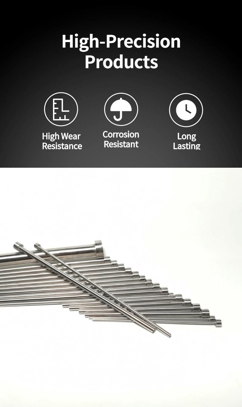 Rectangular Ejector Pin for Large Mold - High Speed Skh51 Steel Caulking, Blank Type L Dimension Configurable