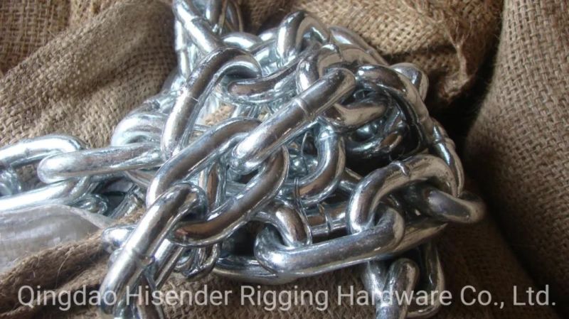 E. Galvanized DIN766 Welded Steel Link Chain