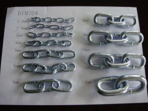 Metal Welded Chain, Zinc Plated Long Link Chain, Standard DIN 5685A/C DIN766 Chain