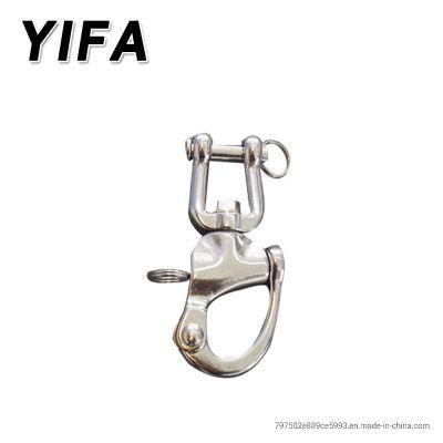 Stainless Steel Jaw Swivel Snap Shackle with Stamped Bail Hook