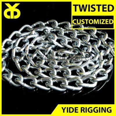 Twisted Round Link Smooth Chain Welded Chain Galvanized Cat Dog Animal Chain with Factory Price