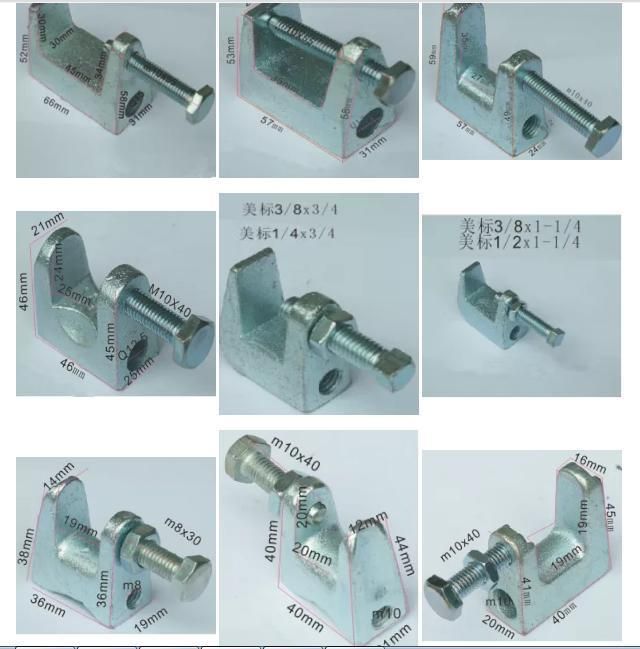 M6/M8/M10/M12 Support Hot Dipped Galvanized Steel Beam Clamp