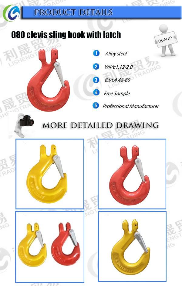 G80 Clevis Slip Hook with Latch